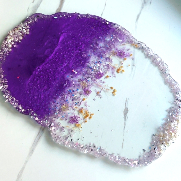 Other - Made to Order Handmade Dried Flowers Decorative Resin Tray